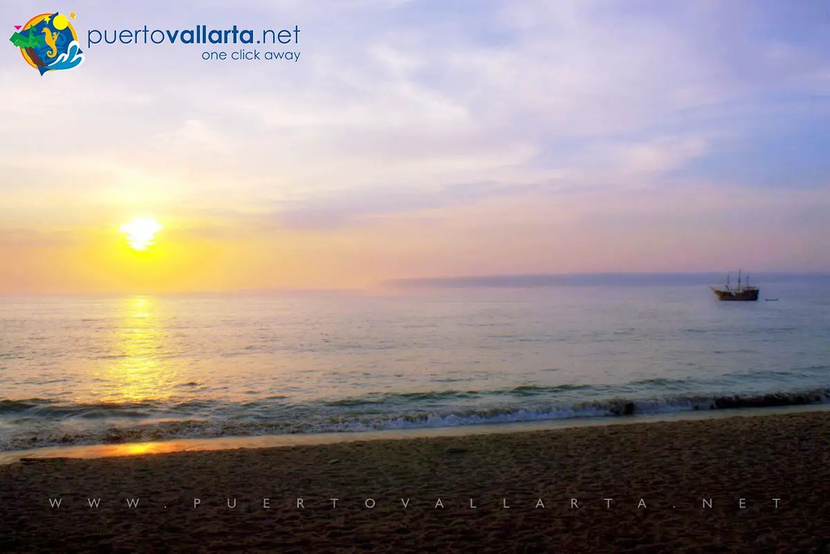 Puerto Vallarta Pirate Ship and Sunset